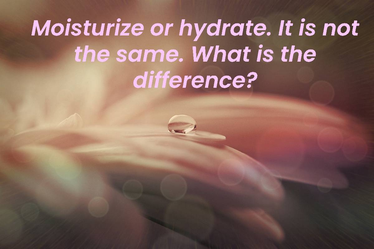 Moisturize or hydrate. It is not the same. What is the difference?2021