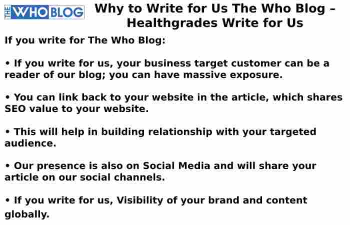 Healthgrades Write for us
