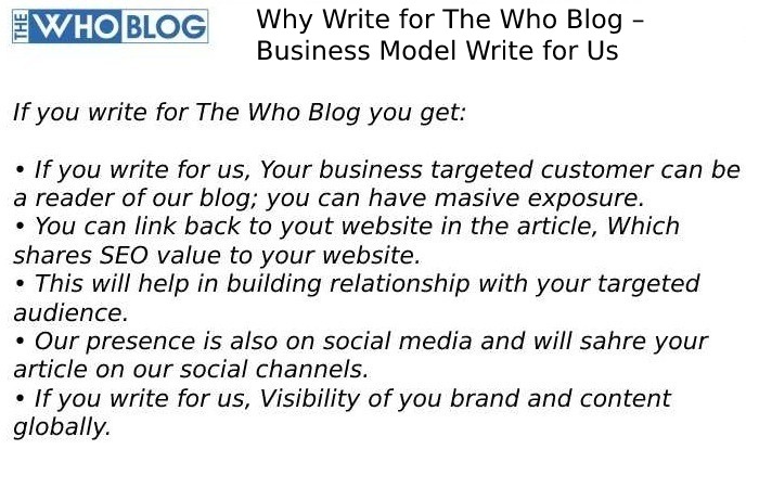 why wirte for us the who blog