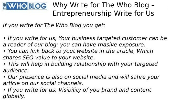 Why Write for The Who Blog – Bankruptcy Write for Us 