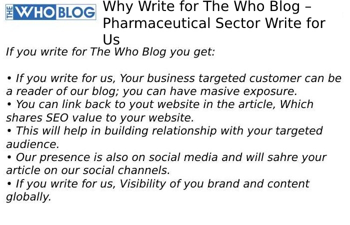 why wirte for us the who blog